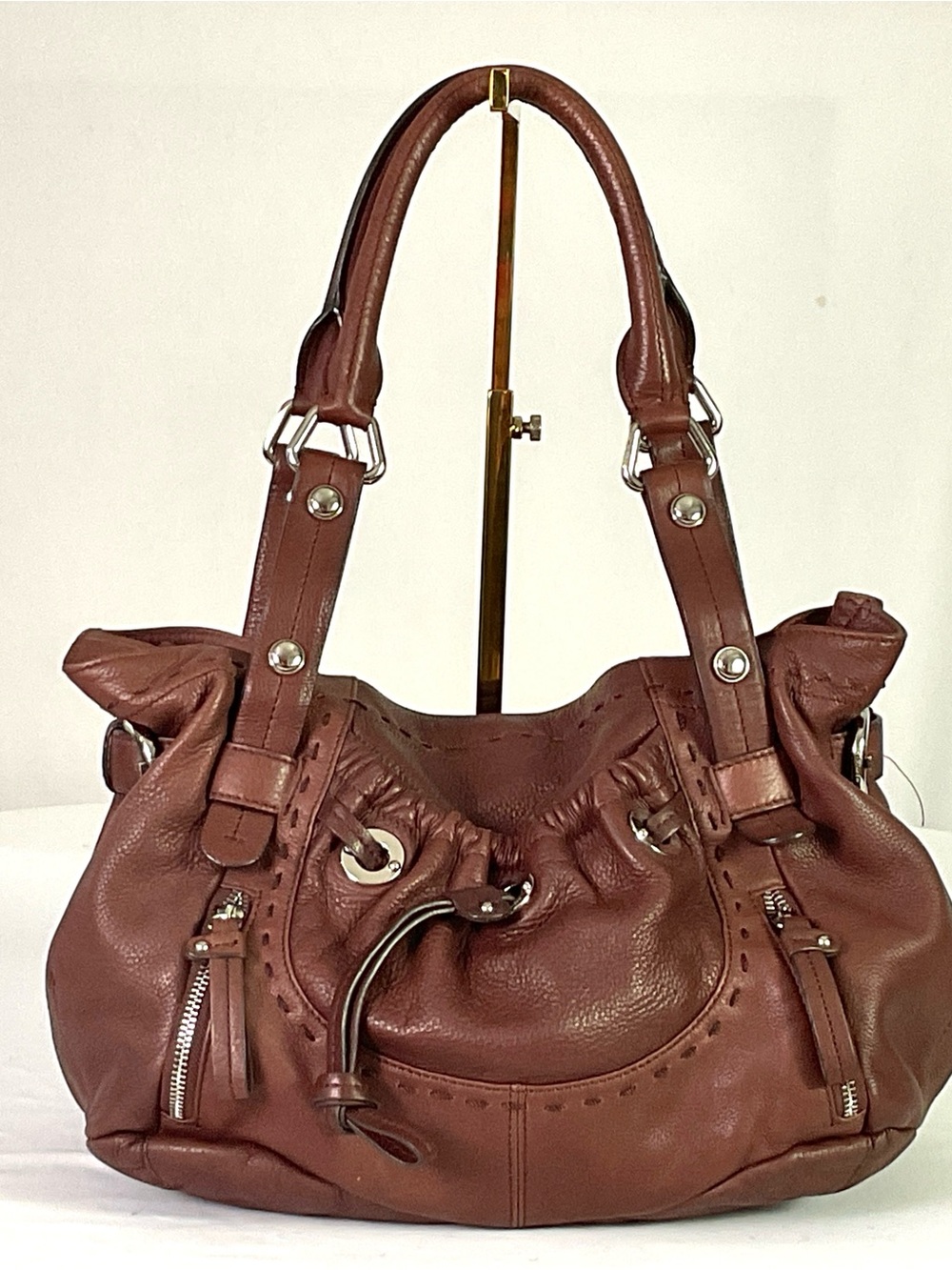 NWOT-B Makowsky-pebbled, leather, slouchy, Bohemian inspired shoulder bag